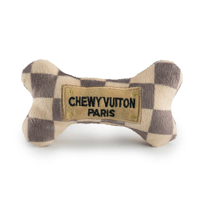 Hundespielzeug Chewy Vuiton Checker Bone