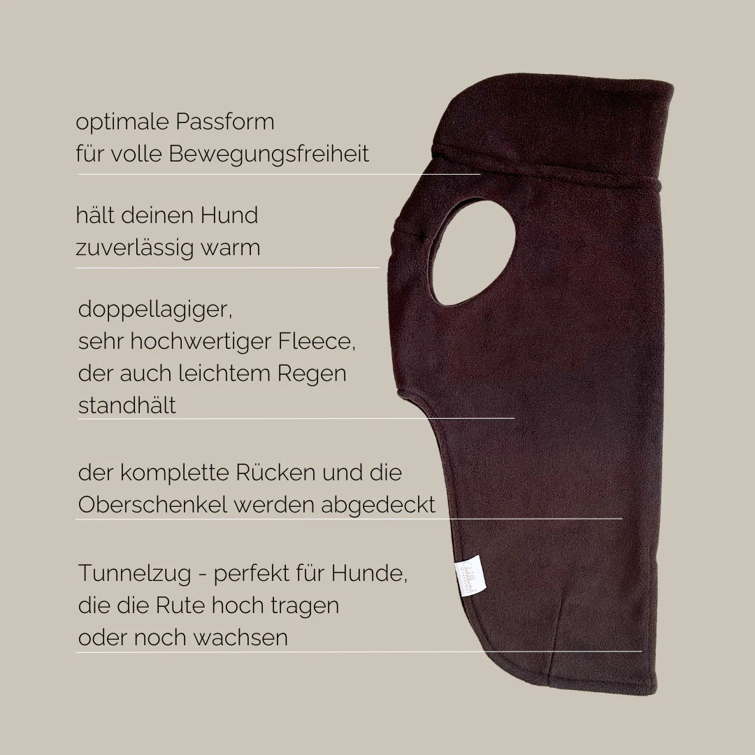 Hundepullover CosyShirt Stay Warm Fleece Dunkelbraun