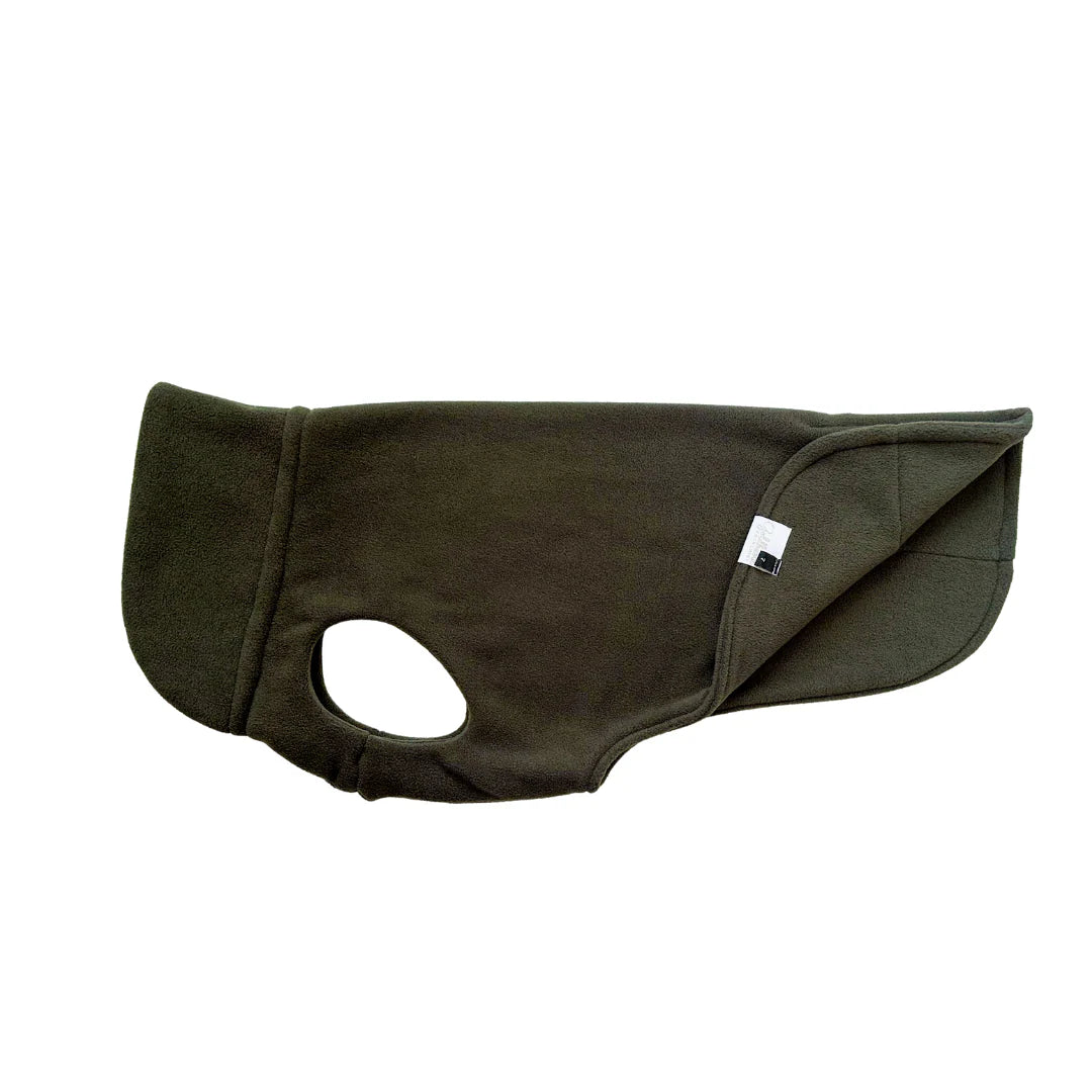 Hundepullover CosyShirt Stay Warm Fleece Moosgrün