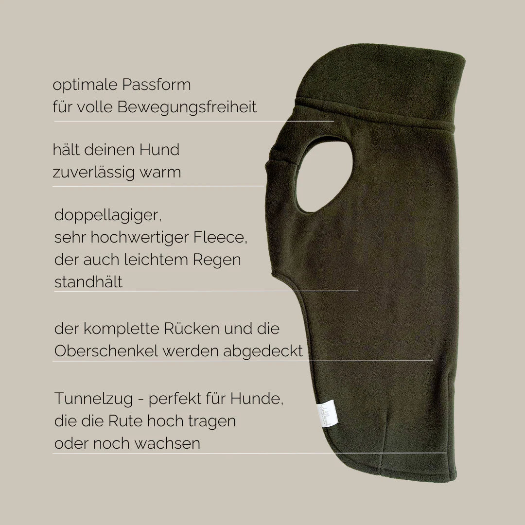 Hundepullover CosyShirt Stay Warm Fleece Moosgrün