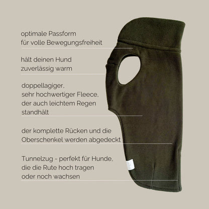 Hundepullover CosyShirt Stay Warm Fleece Moosgrün