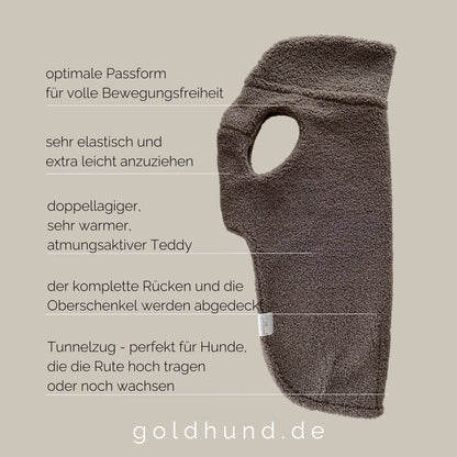 Hundepullover CosyShirt Stay Warm Teddy Taupe