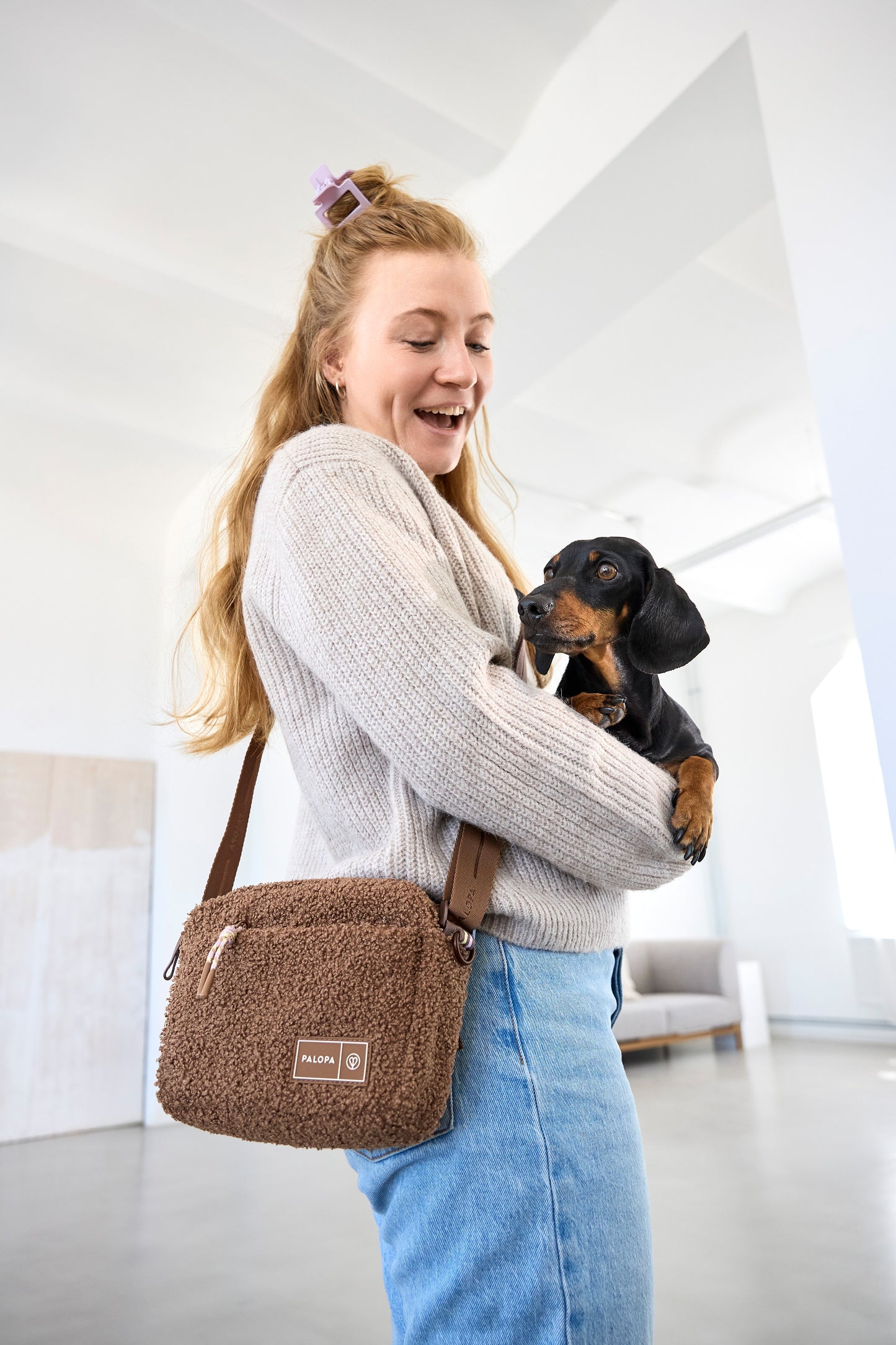 Leckerlitasche Noka Teddy-Fleece Braun Limited Edition