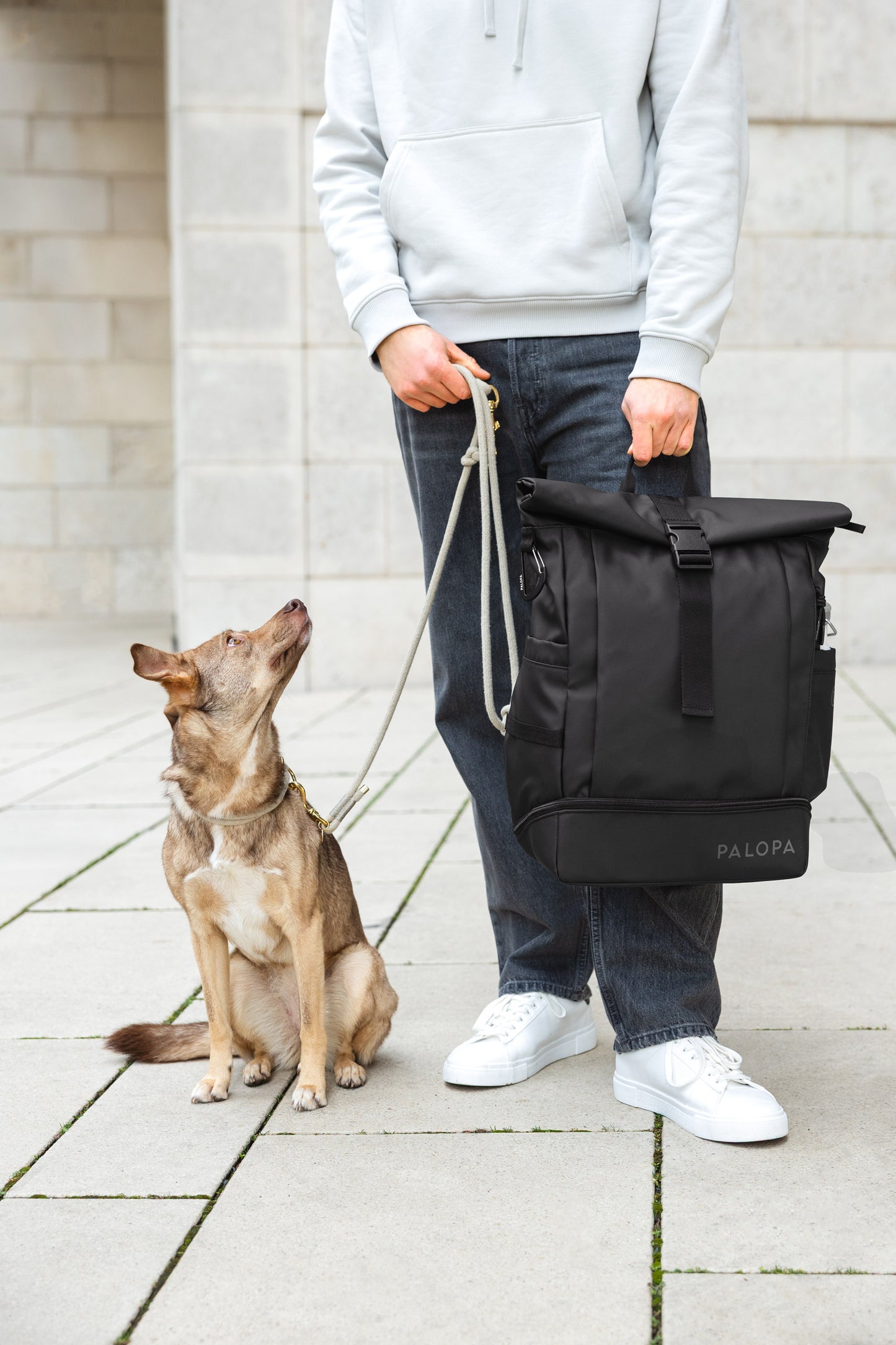 Rolltop Rucksack Yoska Schwarz