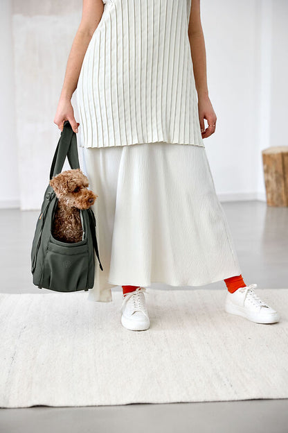 2-in-1 Hundetragetasche Weda Dunkelgrün