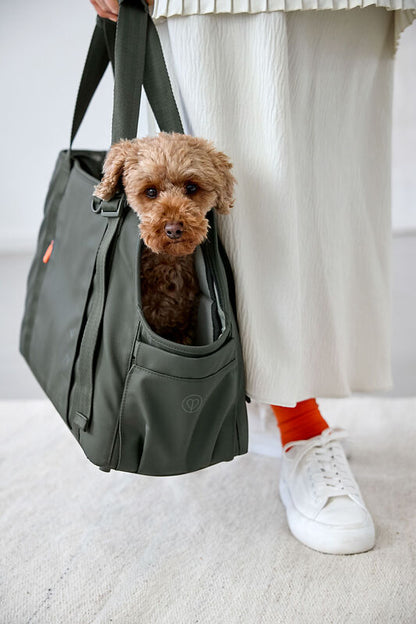 2-in-1 Hundetragetasche Weda Dunkelgrün