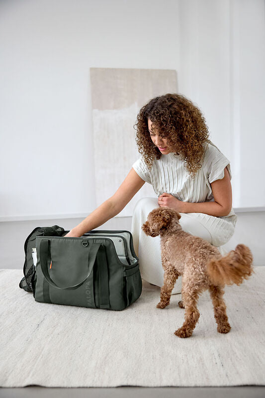 2-in-1 Hundetragetasche Weda Dunkelgrün