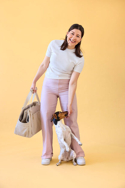 2-in-1 Hundetragetasche Weda Creme