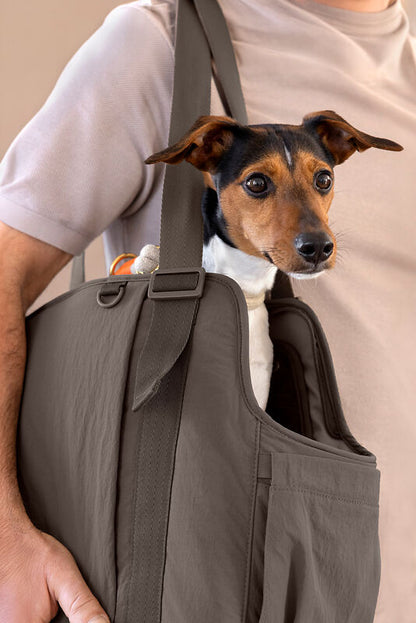 2-in-1 Hundetragetasche Weda Crinkled Chocolate