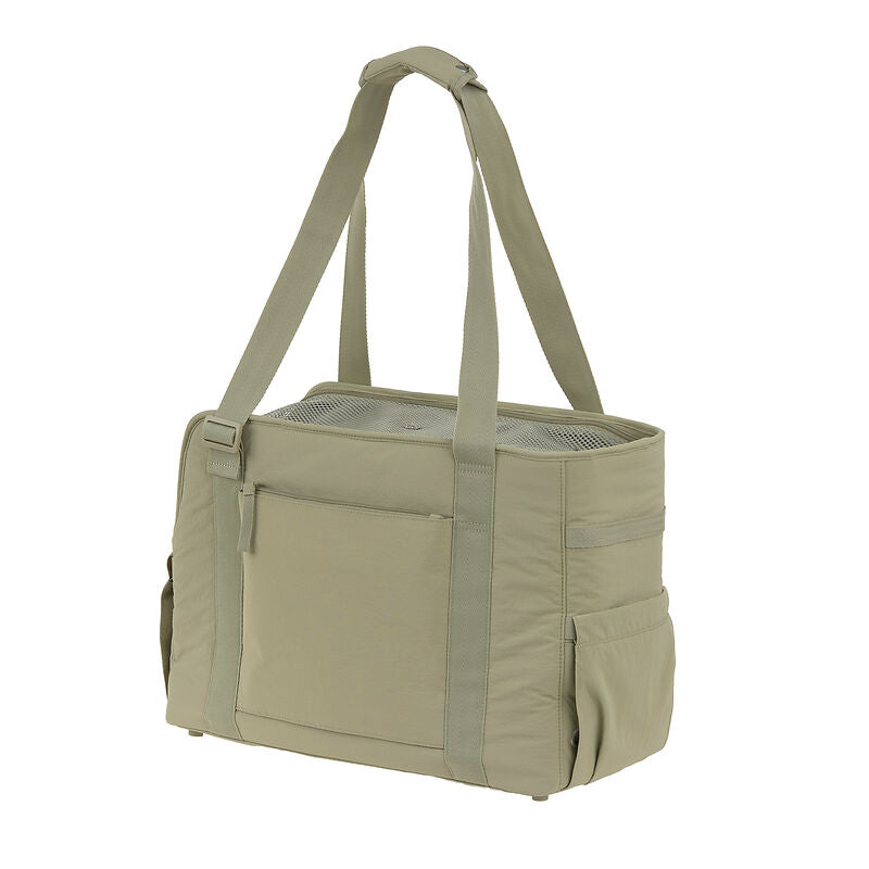 2-in-1 Hundetragetasche Weda Crinkled Pale Olive
