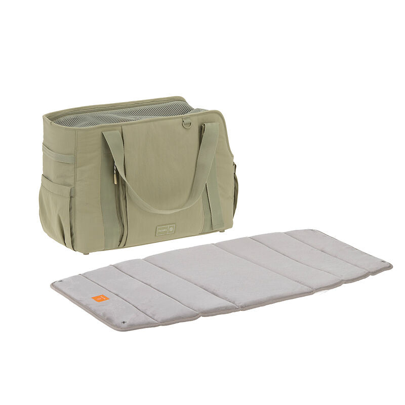 2-in-1 Hundetragetasche Weda Crinkled Pale Olive