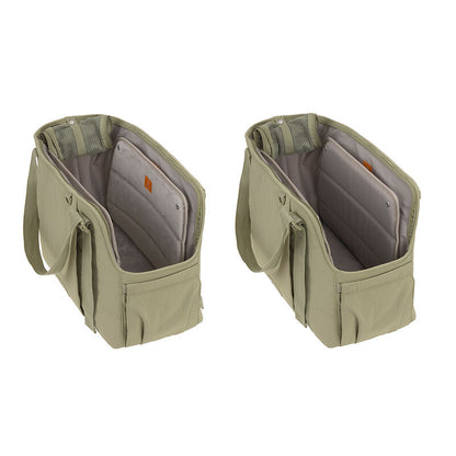 2-in-1 Hundetragetasche Weda Crinkled Pale Olive