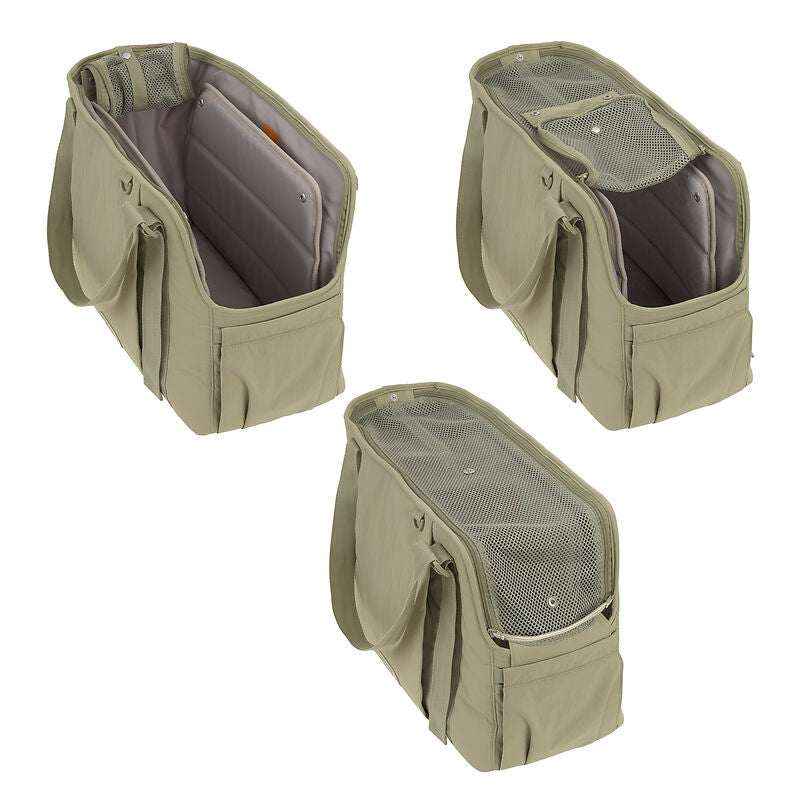 2-in-1 Hundetragetasche Weda Crinkled Pale Olive