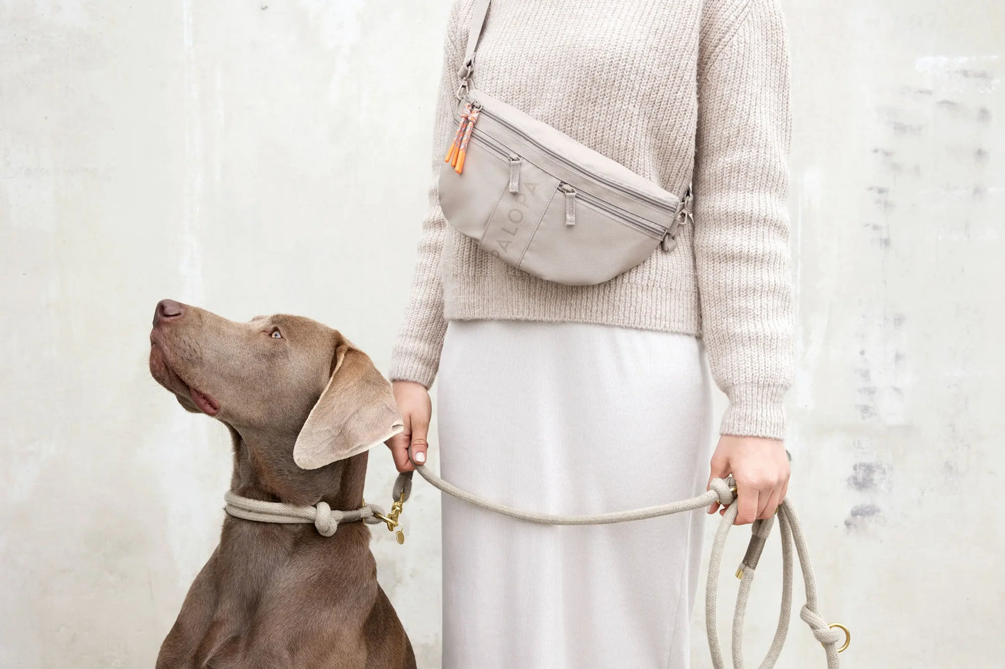Leckerlitasche Emma Taupe