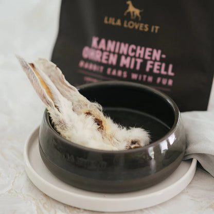 Kaninchenohren mit Fell für Hunde 100g