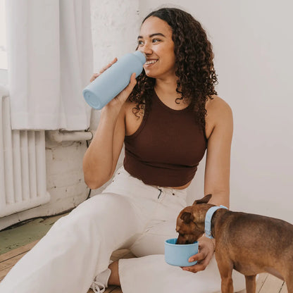 Reiseisoliertrinkflasche für Hunde Dog & Me 710 ml White