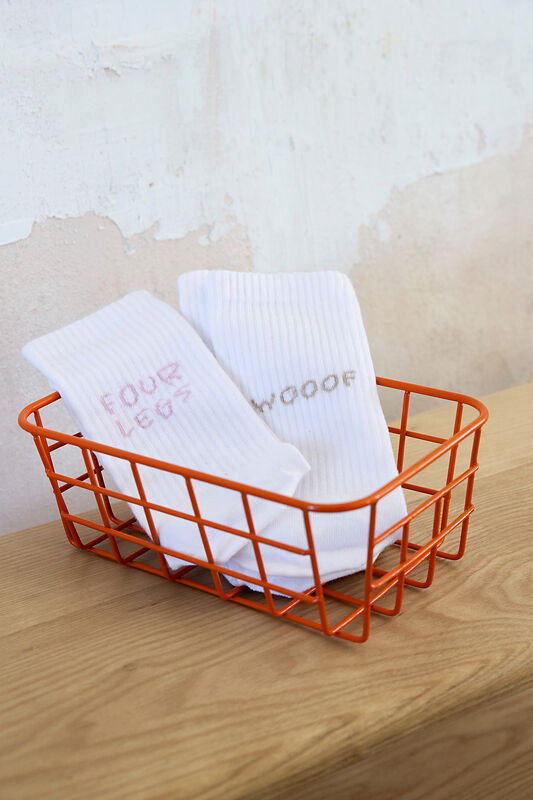 Tennis Socken Lettering 2er-Set Lemon/Orchid