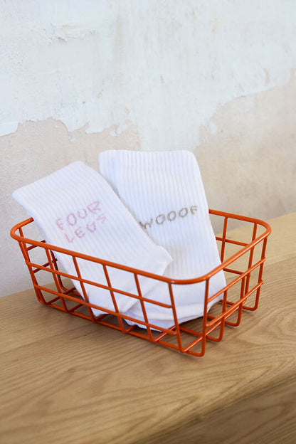 Tennis Socken Lettering 2er-Set Lemon/Orchid