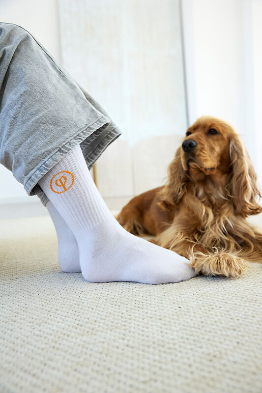 Tennis Socken Logo 3er-Set Orange/Blue/Grey
