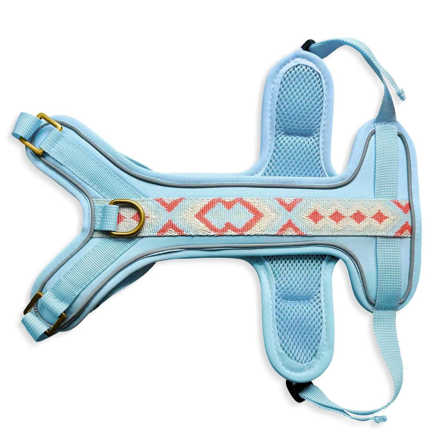 Hundegeschirr Gepolstert Coral/Blau