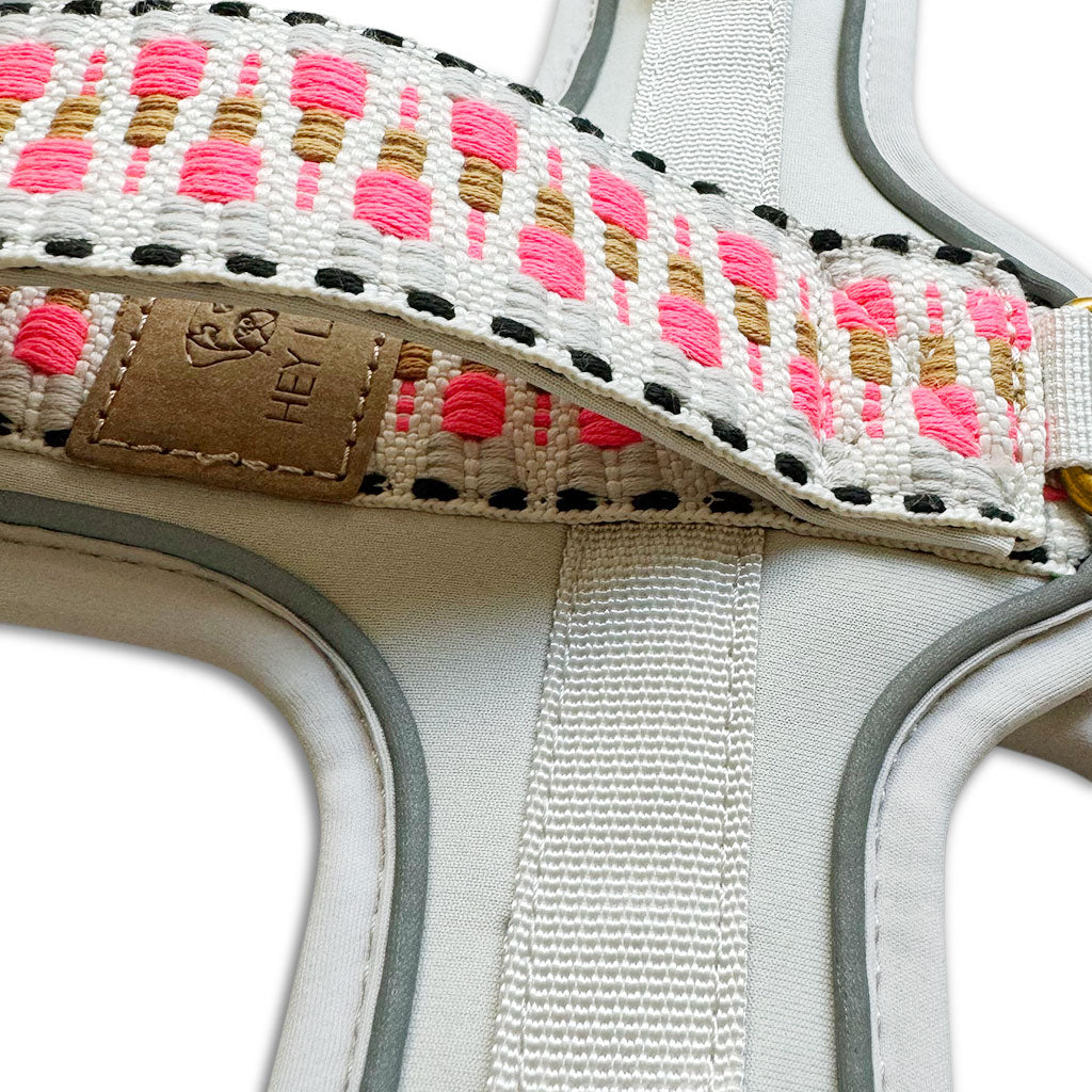 Hundegeschirr Gepolstert Pink/Beige