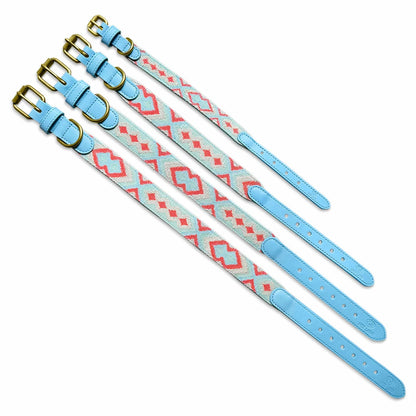 Hundehalsband Gepolstert Coral/Blau
