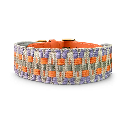Hundehalsband Gepolstert Sunset/Eukalyptus