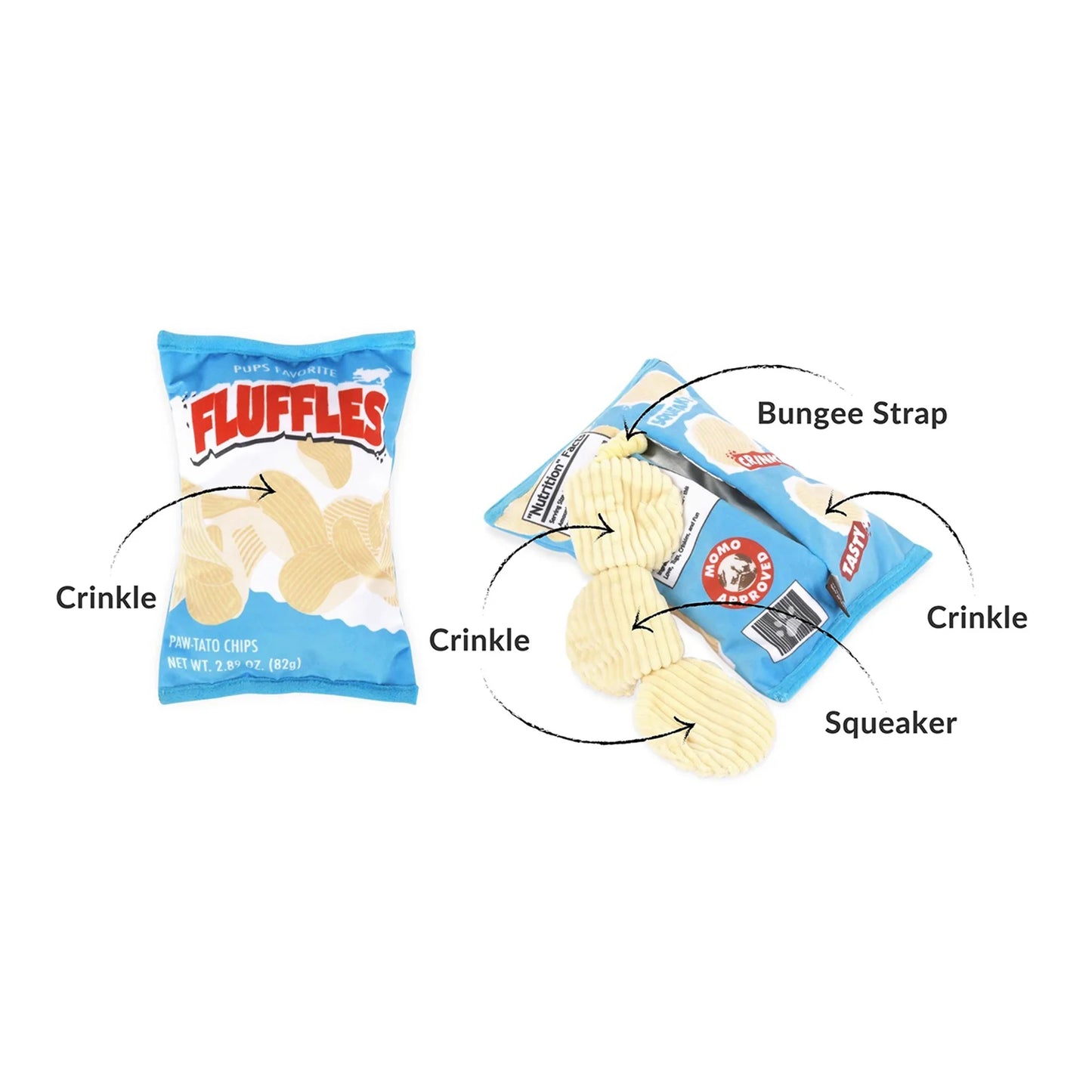 Hundespielzeug Fluffles Chips