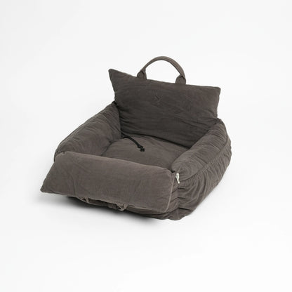 3-in-1 Hundeautositz und Reisebett Lara Cord 2.0 Taupe