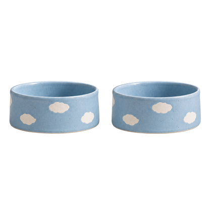 EGG BACK HOME Hundenapf Cloud Blau 2er-Set – zwei freigestellte Näpfe