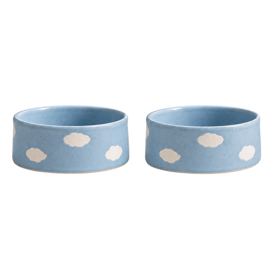 EGG BACK HOME Hundenapf Cloud Blau 2er-Set – zwei freigestellte Näpfe