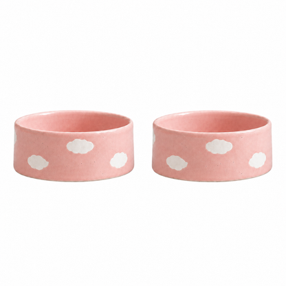 EGG BACK HOME Hundenapf Cloud Rosa 2er-Set – zwei freigestellte Näpfe