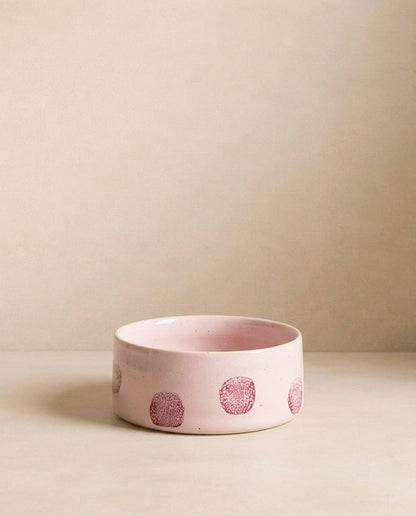 EGG BACK HOME Hundenapf Pop Dots Rosa 2er-Set – Einzelansicht 14 cm