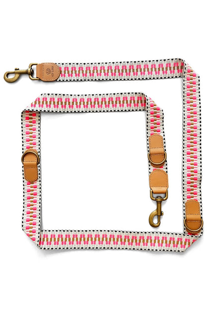 Hundeleine 2m Pink/Beige