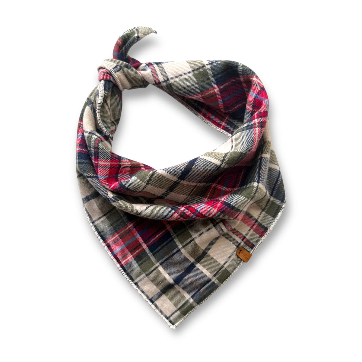 LIEBLINGSPFOTE Flanell Halstuch Checks Red – Produktansicht