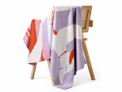 Beach Towel Dackel Edition Lilac Sunset