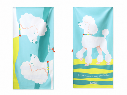 Beach Towel Pudel Edition Electric Lemonade