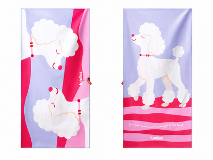 Beach Towel Pudel Edition Pink Paloma