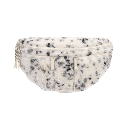 PALOPA Leckerlitasche Emma Teddy-Fleece Speckled Creme – Vorderansicht auf hellem Hintergrund