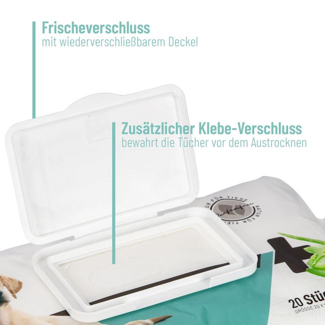 Feuchte Premium Pflegetücher 6 x 20Stk