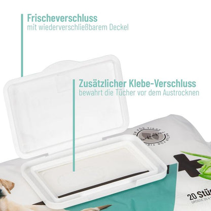 Feuchte Premium Pflegetücher 6 x 20Stk