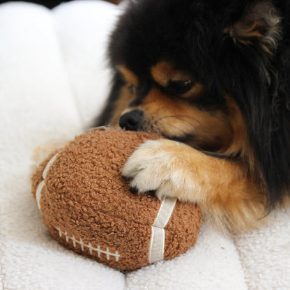 LAMBWOLF Schnüffelspielzeug Football – Hund mit Plüschfootball