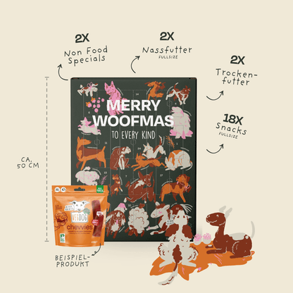 VEGDOG Hunde-Adventskalender Merry Woofmas Groß – Inhalt und Non-Food-Überraschungen