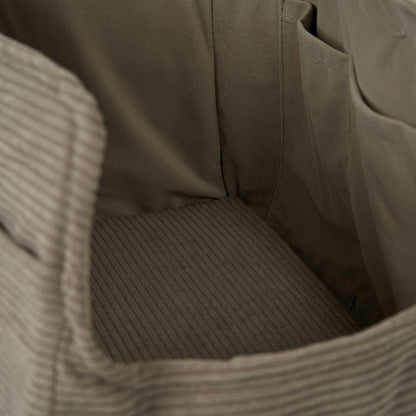 Innenansicht der Hundetragetasche Vilda Cord Taupe