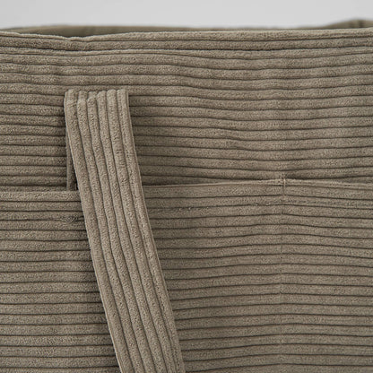 Cord-Oberstoff der STAEY Hundetragetasche Vilda Taupe