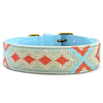 Hundehalsband Gepolstert Coral/Blau