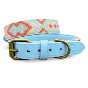 Hundehalsband Gepolstert Coral/Blau