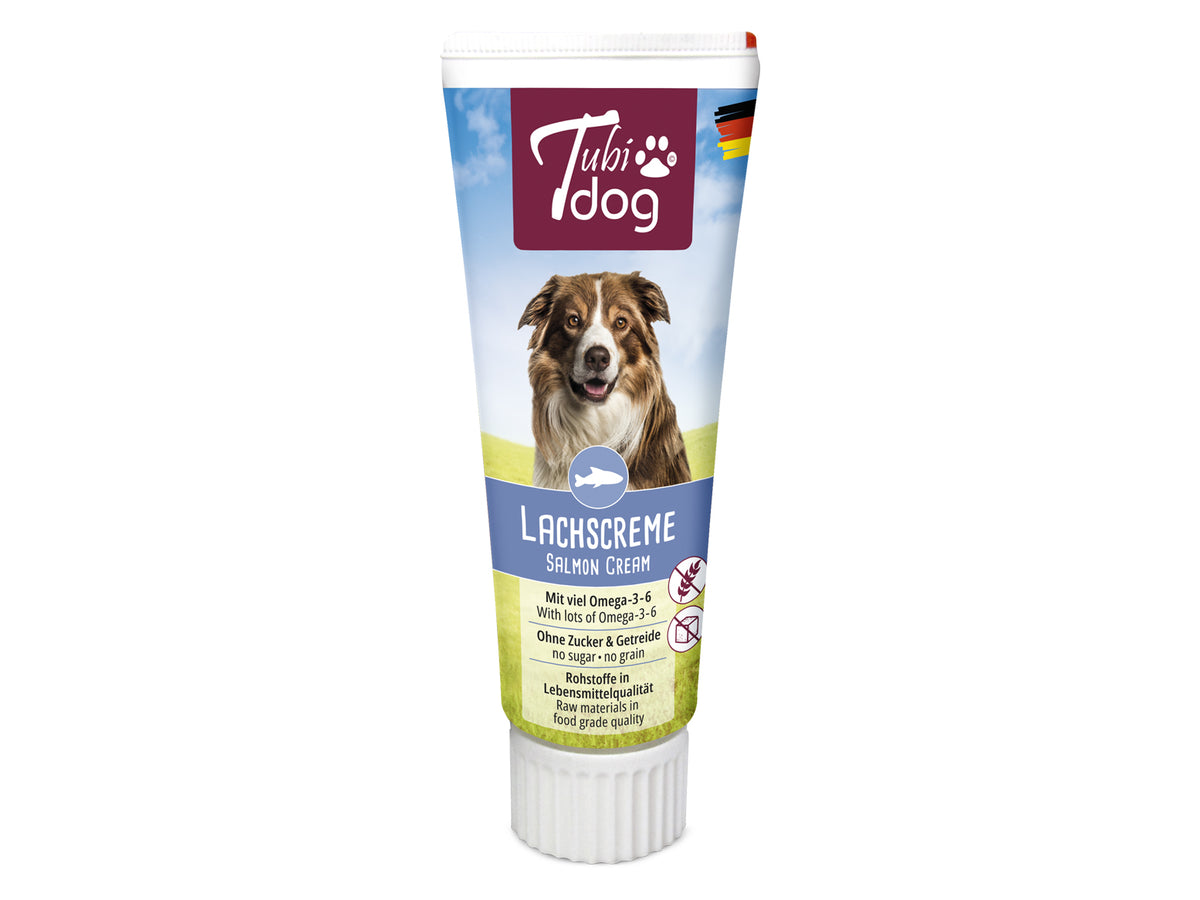 TUBIDOG Lachscreme in der Tube für Hunde, 75 g